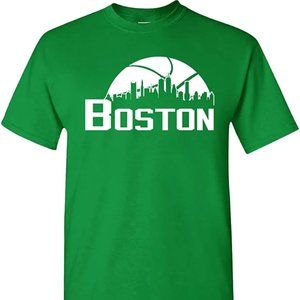 Boston Basketball City Skyline T-Shirt